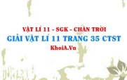 Giải Vật lí 11 trang 35 Chân trời Sáng tạo